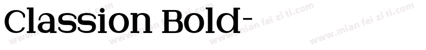 Classion Bold字体转换